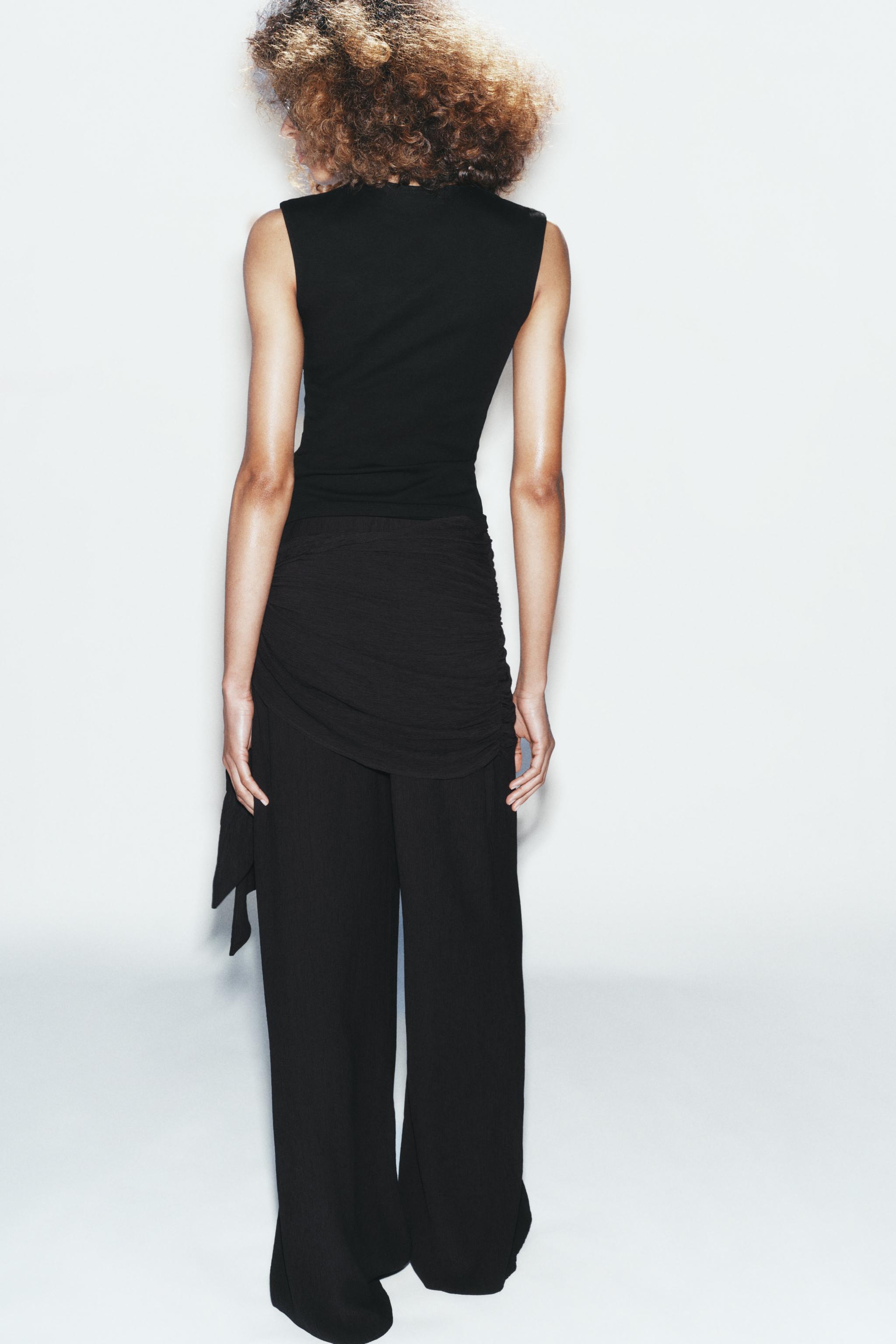 WIDE LEG SCARF PANTS